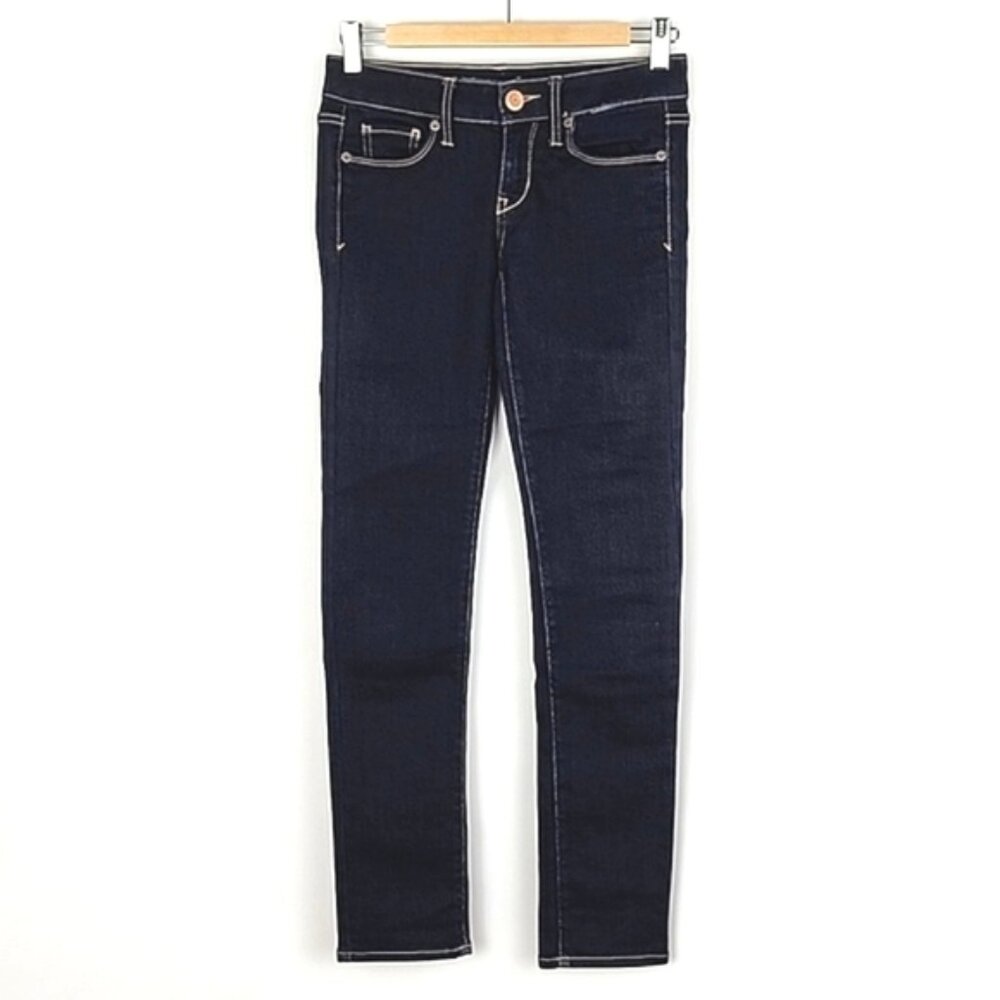 American Eagle Women's Denim Stretch Skinny Dark Blue Jeans Size 2 Short